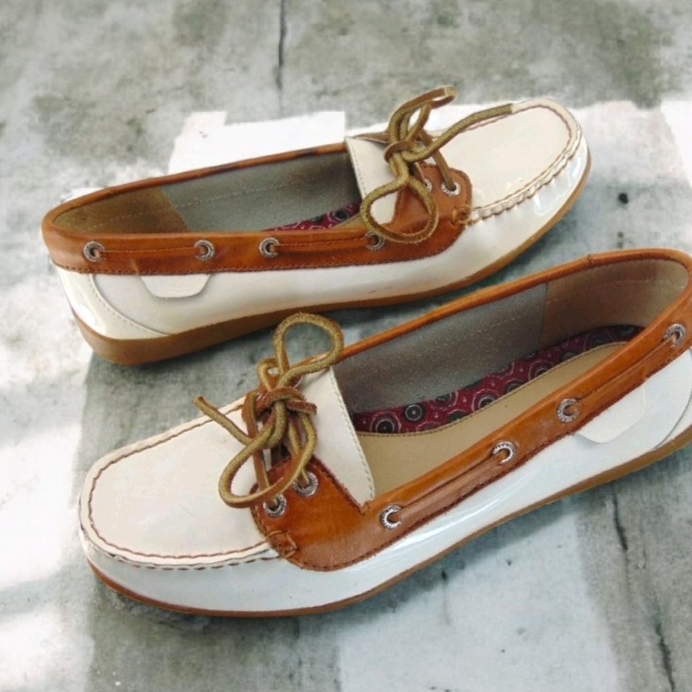 Sperry Top-Sider Boat Shoes Driving Moccasins Loafers PATENT LEATHER 8.5M